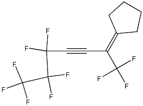 2-Cyclopentylidene-1,1,1,5,5,6,6,7,7,7-decafluoro-3-heptyne Struktur