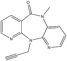 5,11-Dihydro-5-methyl-11-(2-propynyl)-6H-dipyrido[3,2-b:2',3'-e][1,4]diazepin-6-one Struktur