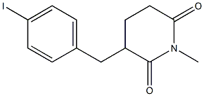 3-(4-Iodobenzyl)-1-methylpiperidine-2,6-dione Struktur