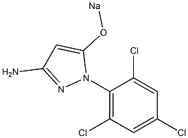 3-Amino-5-sodiooxy-1-(2,4,6-trichlorophenyl)-1H-pyrazole Struktur