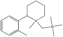 1-(Trimethylsilylmethyl)-1-methyl-2-(2-methylphenyl)piperidinium Struktur