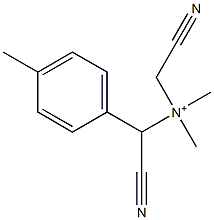 [p-Tolylcyanomethyl](cyanomethyl)dimethylaminium Struktur