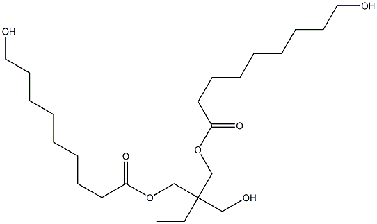 Bis(9-hydroxynonanoic acid)2-ethyl-2-(hydroxymethyl)-1,3-propanediyl ester Struktur