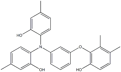 N,N-Bis(2-hydroxy-4-methylphenyl)-3-(6-hydroxy-2,3-dimethylphenoxy)benzenamine Struktur