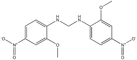 N,N'-Bis(4-nitro-2-methoxyphenyl)methanediamine Struktur