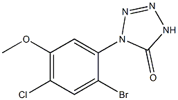 1-(2-Bromo-4-chloro-5-methoxyphenyl)-1H-tetrazol-5(4H)-one Struktur