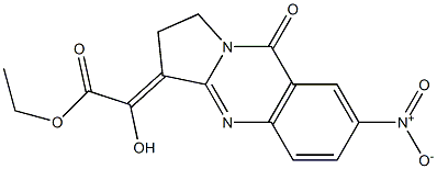 2-[(7-Nitro-1,2,3,9-tetrahydro-9-oxopyrrolo[2,1-b]quinazolin)-3-ylidene]-2-hydroxyacetic acid ethyl ester Struktur