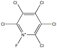 1-Fluoro-2,3,4,5,6-pentachloropyridinium Struktur