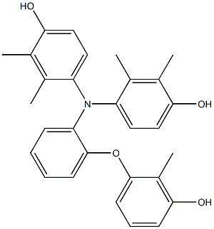 N,N-Bis(4-hydroxy-2,3-dimethylphenyl)-2-(3-hydroxy-2-methylphenoxy)benzenamine Struktur