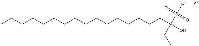 3-Hydroxynonadecane-3-sulfonic acid potassium salt Struktur