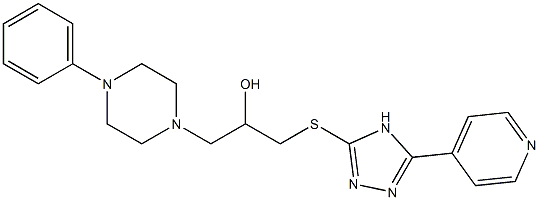 1-[[5-(4-Pyridyl)-4H-1,2,4-triazol-3-yl]thio]-3-(4-phenylpiperazino)-2-propanol Struktur