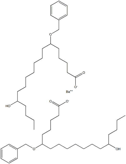 Bis(6-benzyloxy-14-hydroxystearic acid)barium salt Struktur