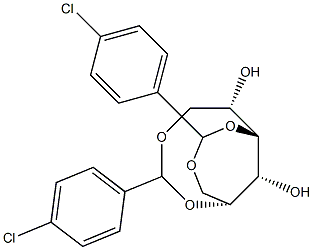 1-O,5-O:3-O,6-O-Bis(4-chlorobenzylidene)-D-glucitol Struktur