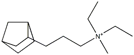 N,N-Diethyl-N-methyl-3-(2-norbornyl)-1-propanaminium Struktur