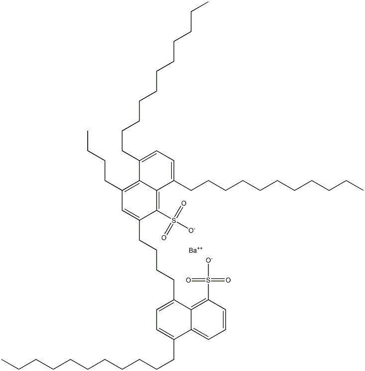 Bis(5,8-diundecyl-1-naphthalenesulfonic acid)barium salt Struktur