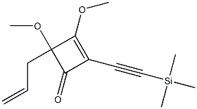 1,4-Dimethoxy-2-[(trimethylsilyl)ethynyl]-4-(2-propenyl)-1-cyclobuten-3-one Struktur