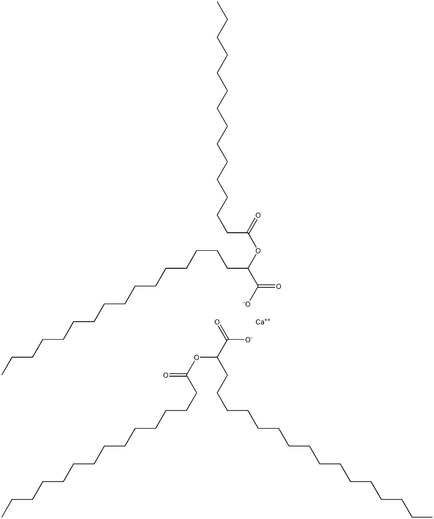 Bis(2-pentadecanoyloxyoctadecanoic acid)calcium salt Struktur