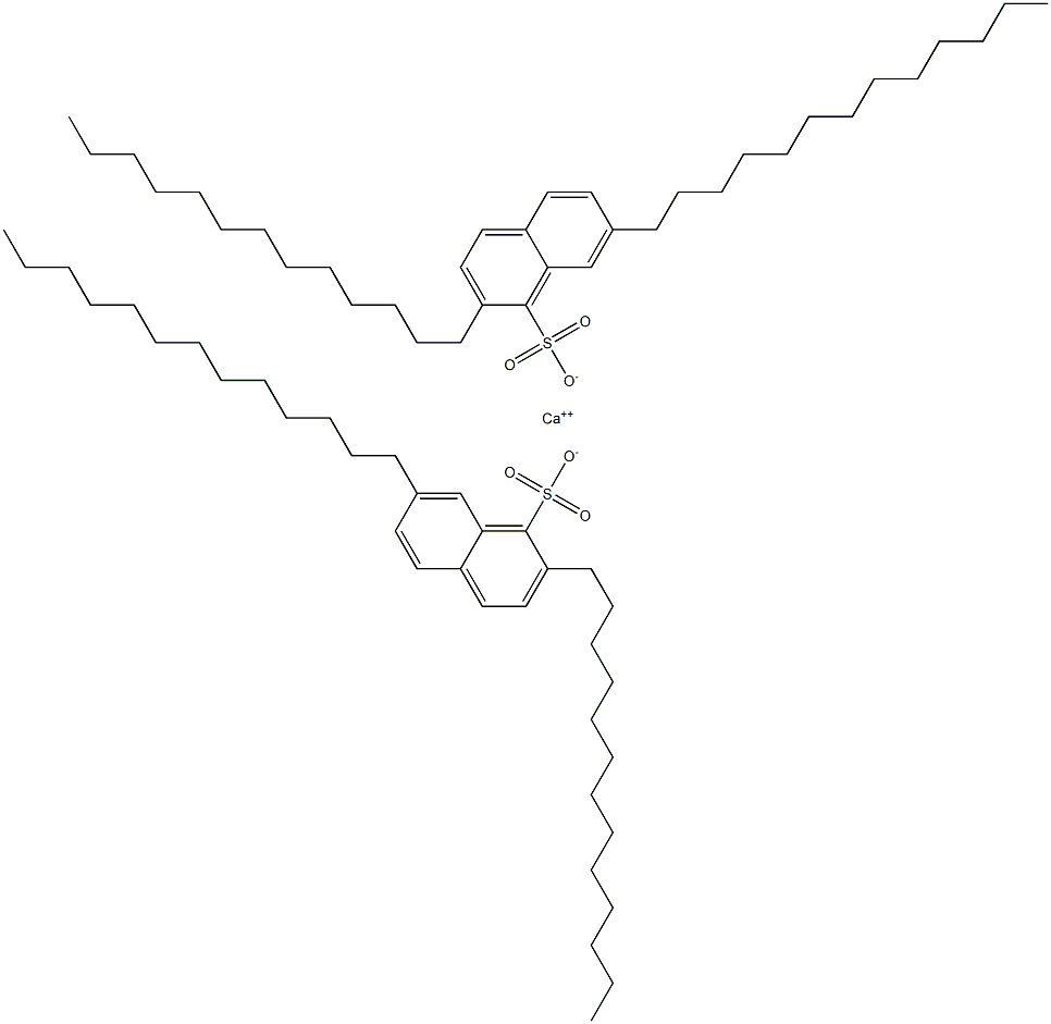 Bis(2,7-ditridecyl-1-naphthalenesulfonic acid)calcium salt Struktur