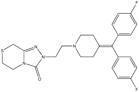 2-[2-[4-[Bis(4-fluorophenyl)methylene]-1-piperidinyl]ethyl]-5,6-dihydro-8H-1,2,4-triazolo[3,4-c][1,4]thiazin-3(2H)-one Struktur