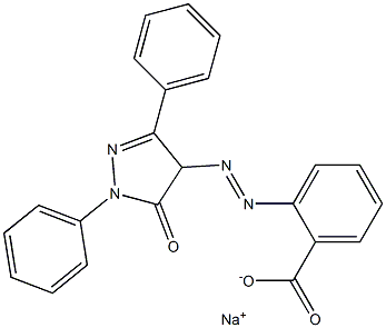 2-(5-Oxo-1,3-diphenyl-2-pyrazolin-4-ylazo)benzoic acid sodium salt Struktur