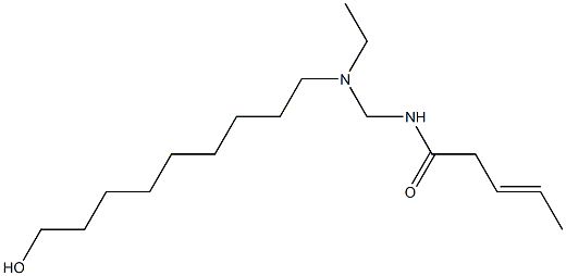 N-[[N-Ethyl-N-(9-hydroxynonyl)amino]methyl]-3-pentenamide Struktur