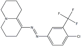 1-(4-Chloro-3-trifluoromethylphenylazo)-2,3,6,7,8,9-hexahydro-4H-quinolizine Struktur