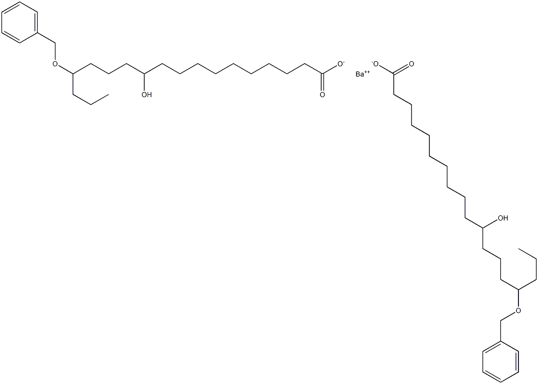 Bis(15-benzyloxy-11-hydroxystearic acid)barium salt Struktur