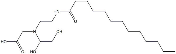 N-(1,2-Dihydroxyethyl)-N-[2-(10-tridecenoylamino)ethyl]aminoacetic acid Struktur