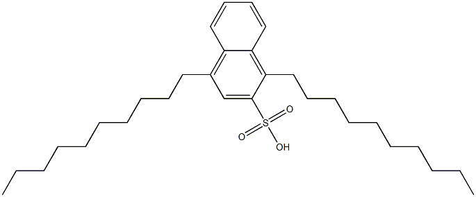 1,4-Didecyl-2-naphthalenesulfonic acid Struktur