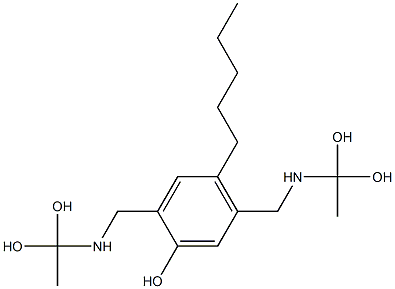 2,5-Bis[[(1,1-dihydroxyethyl)amino]methyl]-4-pentylphenol Struktur