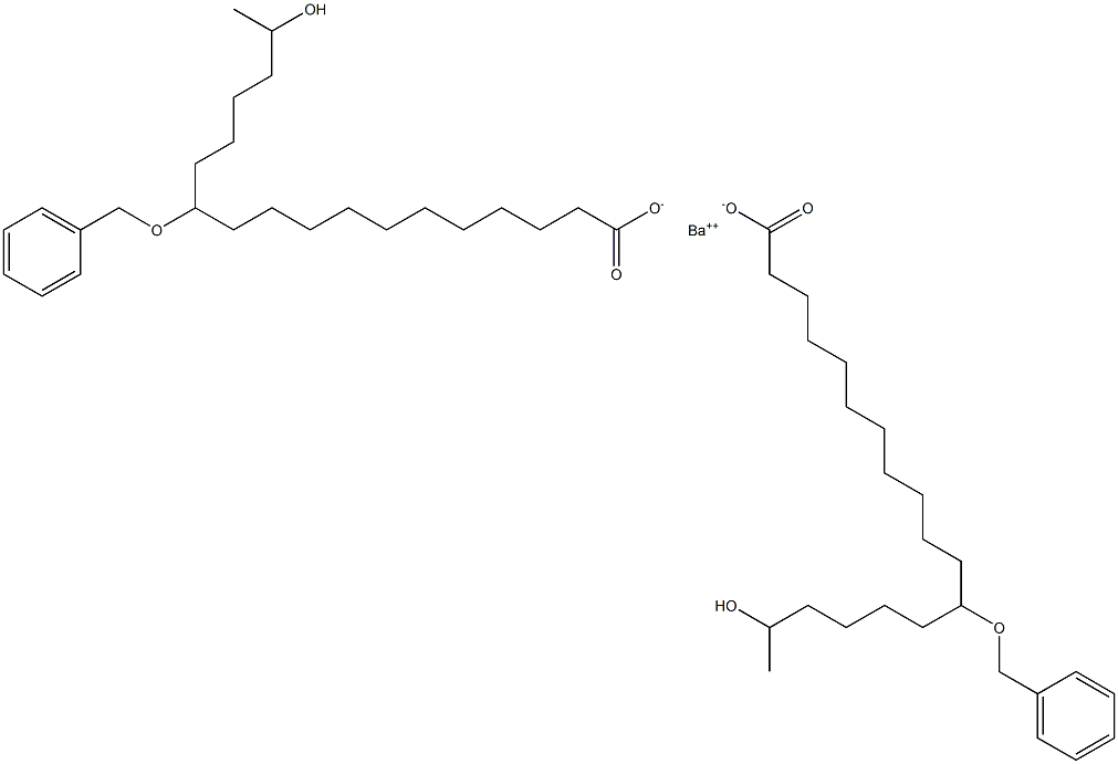 Bis(12-benzyloxy-17-hydroxystearic acid)barium salt Struktur