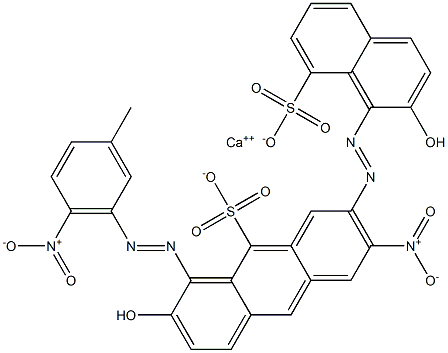 Bis[1-[(3-methyl-6-nitrophenyl)azo]-2-hydroxy-8-naphthalenesulfonic acid]calcium salt Struktur