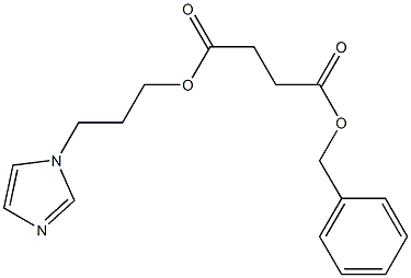 Succinic acid 1-(benzyl)4-[3-(1H-imidazol-1-yl)propyl] ester Struktur