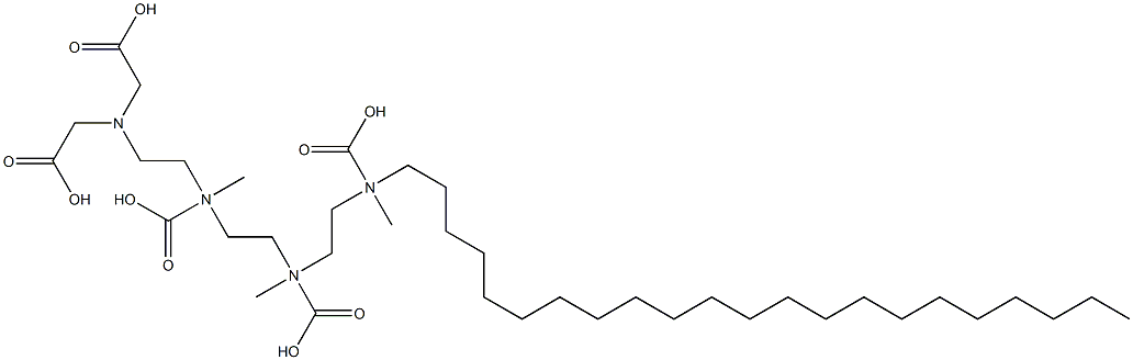 [N-[2-[N-Carboxymethyl-N-[2-[N-carboxymethyl-N-[2-(N-carboxymethyldocosylamino)ethyl]amino]ethyl]amino]ethyl]imino]diacetic acid Struktur