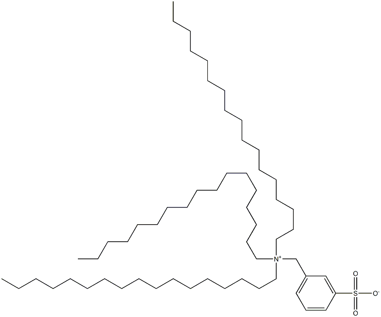 N,N,N-Trisheptadecyl-3-sulfonatobenzenemethanaminium Struktur