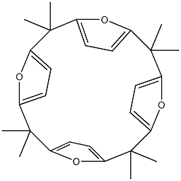 5,5,10,10,15,15,20,20-Octamethyl-1,4:6,9:11,14:16,19-tetraepoxycycloicosa-1,3,6,8,11,13,16,18-octaene Struktur