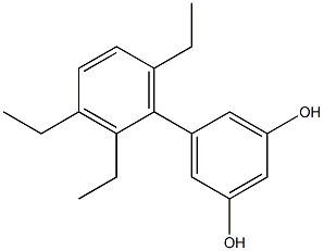 5-(2,3,6-Triethylphenyl)benzene-1,3-diol Struktur