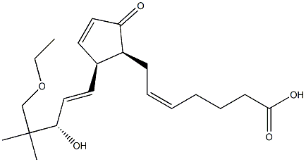 (Z)-7-[(1S,2S)-2-[(1E,3S)-5-Ethoxy-3-hydroxy-4,4-dimethyl-1-pentenyl]-5-oxo-3-cyclopenten-1-yl]-5-heptenoic acid Struktur