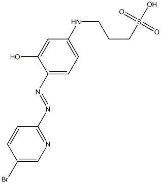 3-[[4-(5-Bromo-2-pyridinylazo)-3-hydroxyphenyl]amino]propane-1-sulfonic acid Struktur