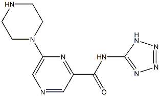 N-(1H-Tetrazol-5-yl)-6-(1-piperazinyl)pyrazine-2-carboxamide Struktur