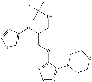 3-[[3-(1,1-Dimethylethylamino)-2-[(thiophen-3-yl)oxy]propyl]oxy]-4-morpholino-1,2,5-thiadiazole Struktur