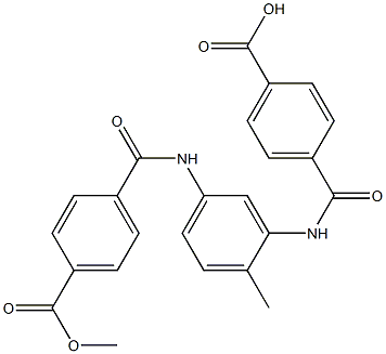 N,N'-(4-Methyl-1,3-phenylene)bis(terephthalamic acid methyl) ester Struktur