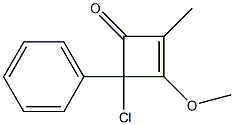 2-Methyl-4-phenyl-4-chloro-3-methoxycyclobuta-2-en-1-one Struktur