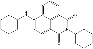 2-Cyclohexyl-6-(cyclohexylamino)-1H-benzo[de]isoquinoline-1,3(2H)-dione Struktur