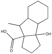 2-Methyl-9-hydroxytricyclo[7.3.0.03,8]dodecane-1-carboxylic acid Struktur