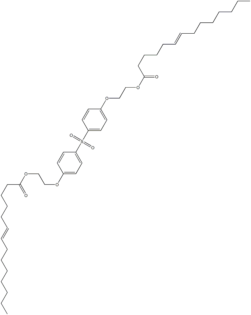 Bis[4-[2-(6-tetradecenoyloxy)ethoxy]phenyl] sulfone Struktur