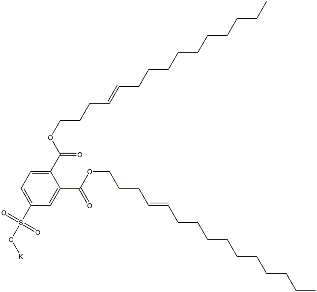 4-(Potassiosulfo)phthalic acid di(4-pentadecenyl) ester Struktur