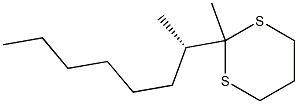 (-)-2-Methyl-2-[(S)-1-methylheptyl]-1,3-dithiane Struktur