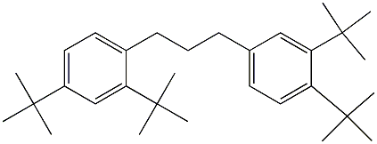 1-(2,4-Di-tert-butylphenyl)-3-(3,4-di-tert-butylphenyl)propane Struktur