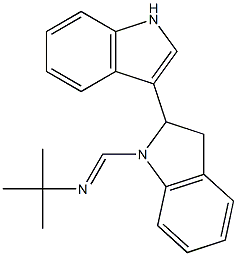 1-[(tert-Butylimino)methyl]-2-(1H-indol-3-yl)indoline Struktur